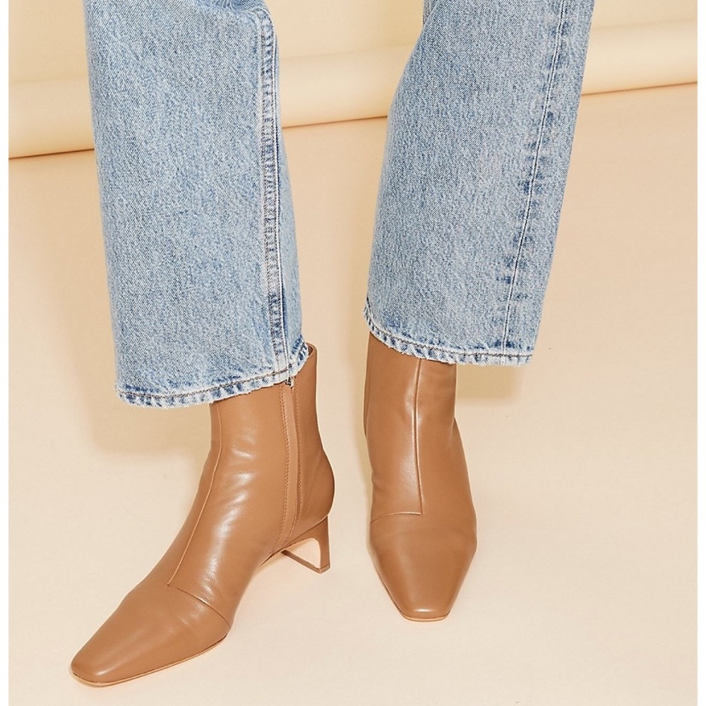 Loeffler Randal Lennon Square-Toe Ankle Boots